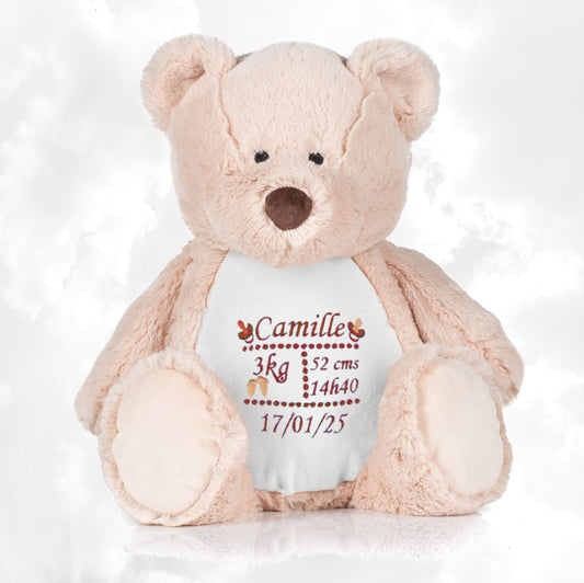 Peluche Mumbles Zippies Brodée | Teddy Clair | A personnaliser