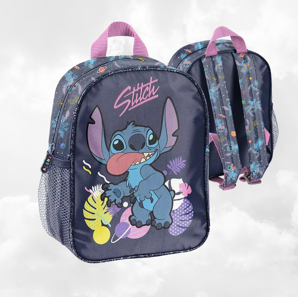 Petit Sac à Dos Enfant Premium 28cm | Stitch Funny | 1 Compartiment