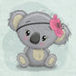 Couverture Plaid Bébé Koala Fille | 70cm x 95cm | Couleur minky au choix