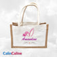 Petit Sac en Jute 23cm Personnalisé | Pâques | Lapinou Fille