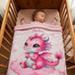 Couverture Plaid Dragon Rose | 70cm x 95cm | Couleur minky au choix
