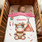 Couverture Plaid Bébé | Hippopotame Boho | 70cm x 95cm | A Personnaliser