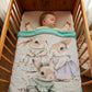 Couverture Plaid Famille Lapin | 70cm x 95cm | Couleur minky au choix
