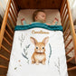 Couverture Plaid Lapin Forêt Enchantée | 70cm x 95cm | Minky au choix