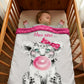 Couverture Plaid Bébé Lionceau Bulle Rose | 70cm x 95cm | Couleur minky au choix