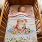 Couverture Plaid Bébé Loutre | 70cm x 95cm | Minky au choix