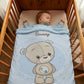 Couverture Plaid Bébé Teddy Boy | 70cm x 95cm | Couleur minky au choix