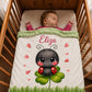 Couverture Plaid Bébé Coccinelle Ladybug | 70cm x 95cm | Minky au choix