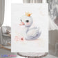 Couverture Plaid Bébé Cygne Douceur | 70cm x 95cm | A Personnaliser