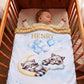 Couverture Plaid Bébé | Ratons Dans Les Nuages | 70cm x 95cm | A Personnaliser