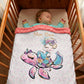 Couverture Plaid Bébé | Tortue Sirène Colorée | 70cm x 95cm | A Personnaliser