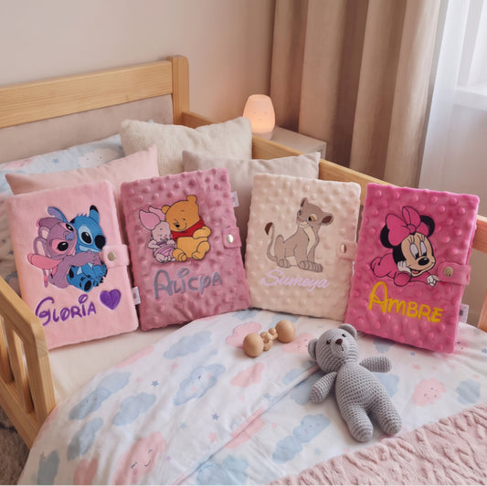 Créez Votre Protège Carnet -Minky- 23x18cm | Premium | Fille