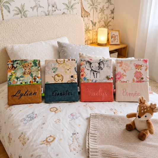 Créez Votre Protège Carnet -Vuli- 23x18cm | Velours et Coton Premium
