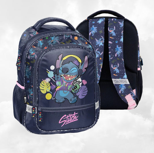 Sac à Dos Enfant Premium 38cm | Stitch Funny | 2 Compartiments