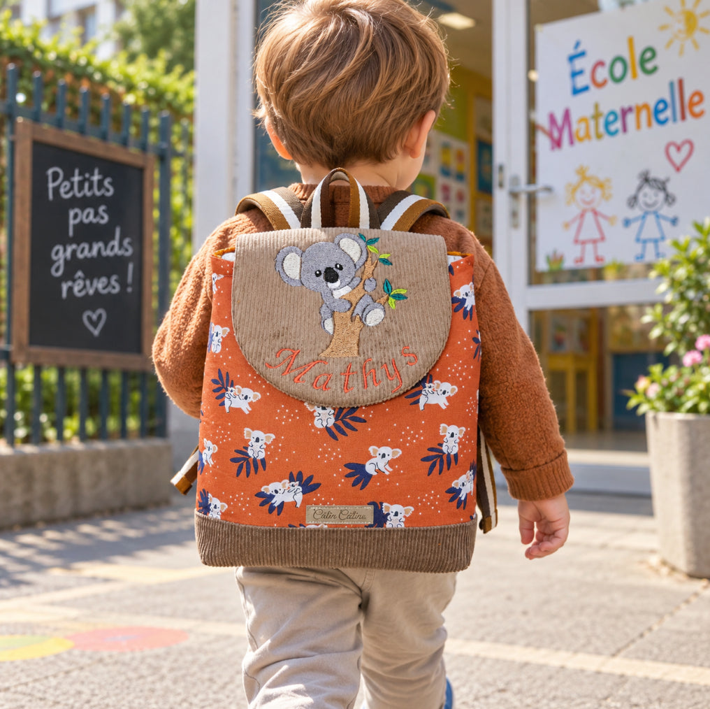 Créez Votre Sac à dos bébé -Vuli- Personnalisé | 0-3 ans Garçon | 28x23 cm