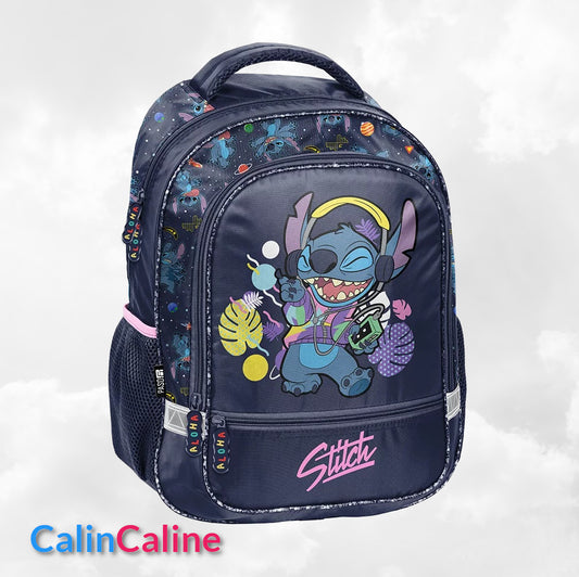 Sac à Dos Enfant Premium 38cm | Stitch Funny | 2 Compartiments
