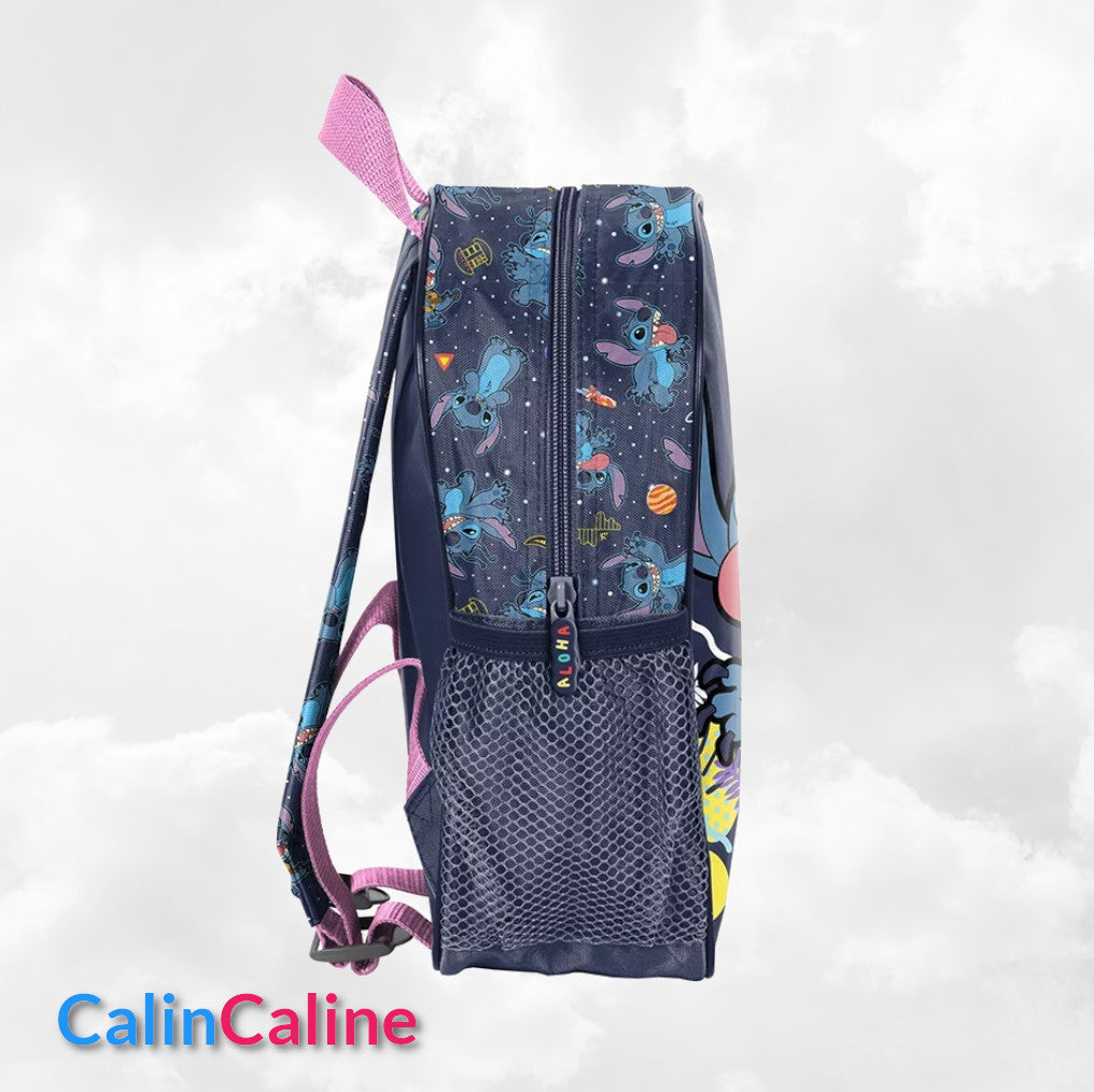 Petit Sac à Dos Enfant Premium 28cm | Stitch Funny | 1 Compartiment