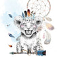 Lion Cub geruite deken dromen | 70 cm x 95 cm | Keuze uit minky-kleur