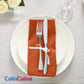 Serviette de Table 46cm x 46cm | Orange | Avec Prénom Brodé