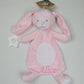 Doudou Lapin 28cm Rose Avec Anneau de Dentition | Prénom Brodé