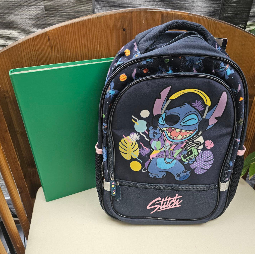 Sac à Dos Enfant Premium 38cm | Stitch Funny | 2 Compartiments