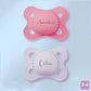 2 Sucettes MAM PURE personnalisées | 2-6 mois | 100% Durable Rose Violet Mate