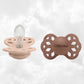 2 Sucettes physiologiques BIBS Infinity personnalisées | 0-6 mois | Blush Wood