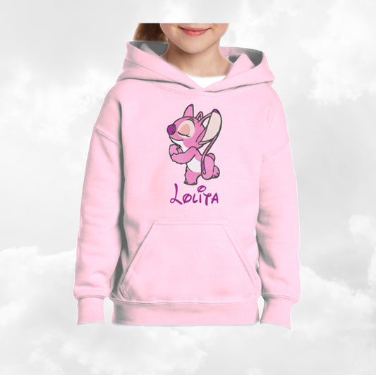 Hoodies Enfant Rose A Capuche | 3-4 ans XS | Broderie Personnalisée