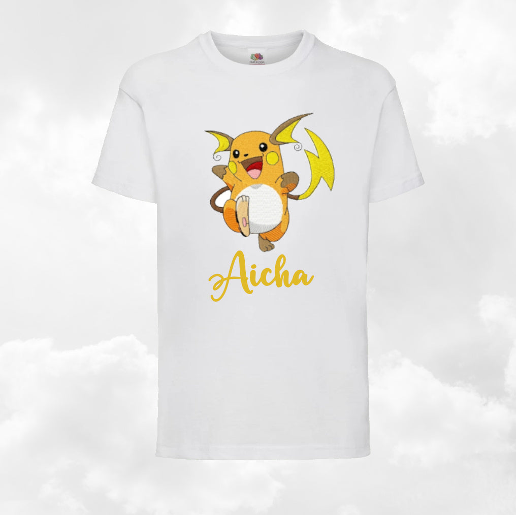 Tshirt Blanc Enfant A Personnaliser | De 3 à 8 ans | Avec Prénom Brodé