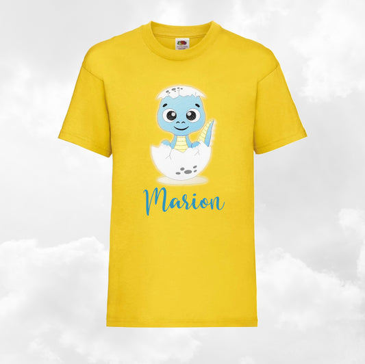 Tshirt Jaune Enfant A Personnaliser | De 3 à 8 ans | Avec Prénom Brodé