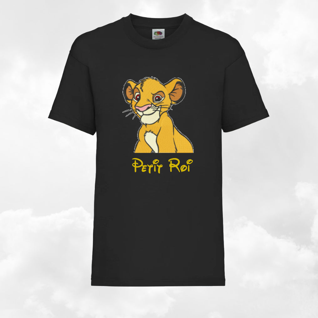 Tshirt Noir Enfant A Personnaliser | De 3 à 8 ans | Avec Prénom Brodé