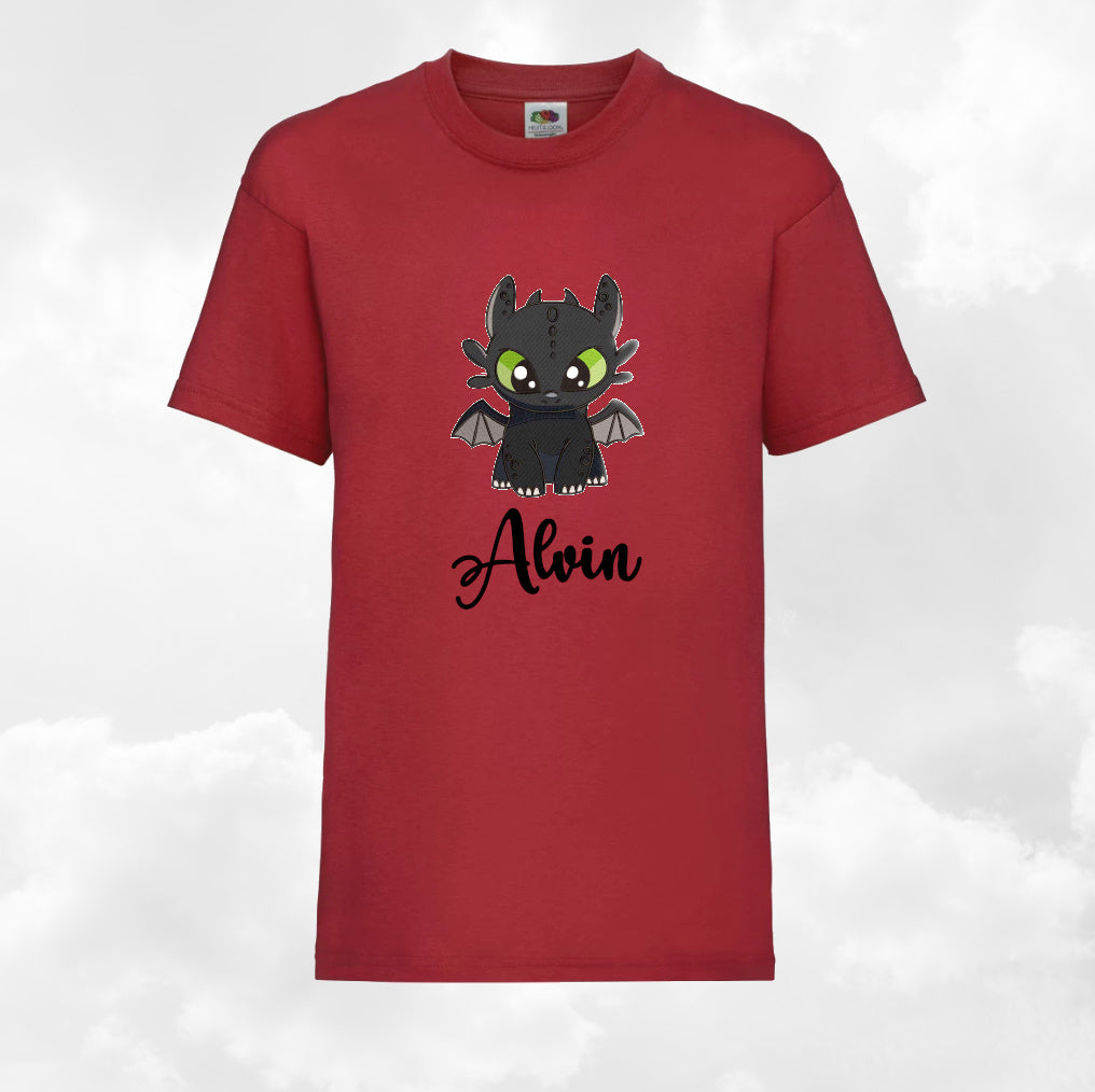 Tshirt Rouge Enfant A Personnaliser | De 3 à 8 ans | Avec Prénom Brodé