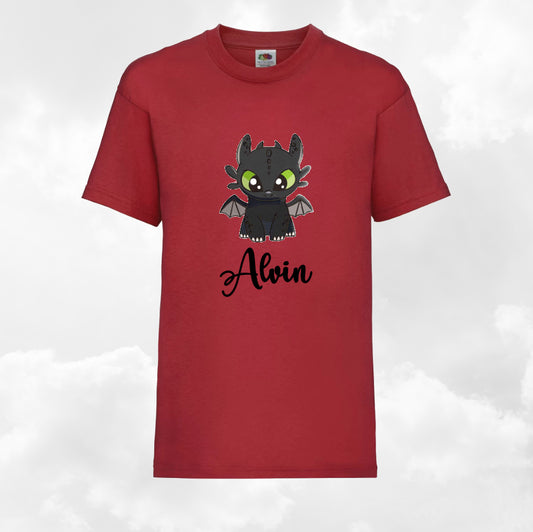 Tshirt Rouge Enfant A Personnaliser | De 3 à 8 ans | Avec Prénom Brodé