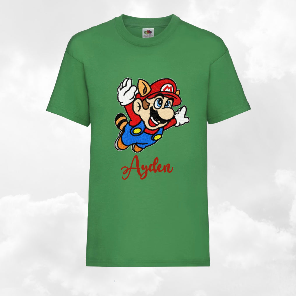 Tshirt Vert Enfant A Personnaliser | De 3 à 8 ans | Avec Prénom Brodé