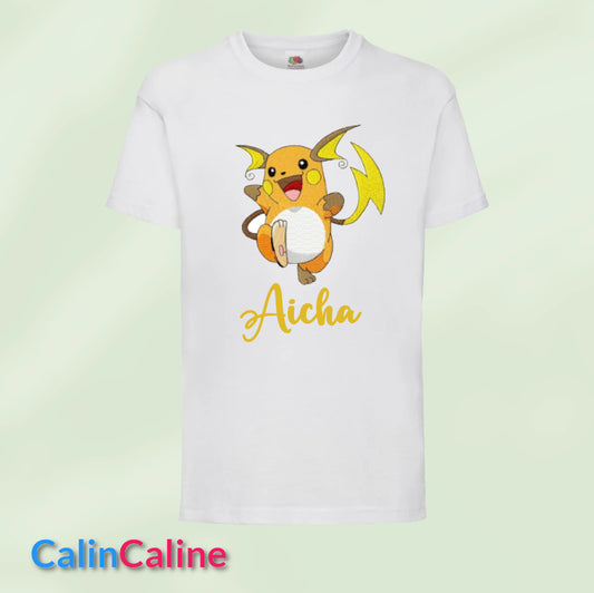 White Children's Tshirt To Customize | From 3 to 8 years old | With Embroidered First Name