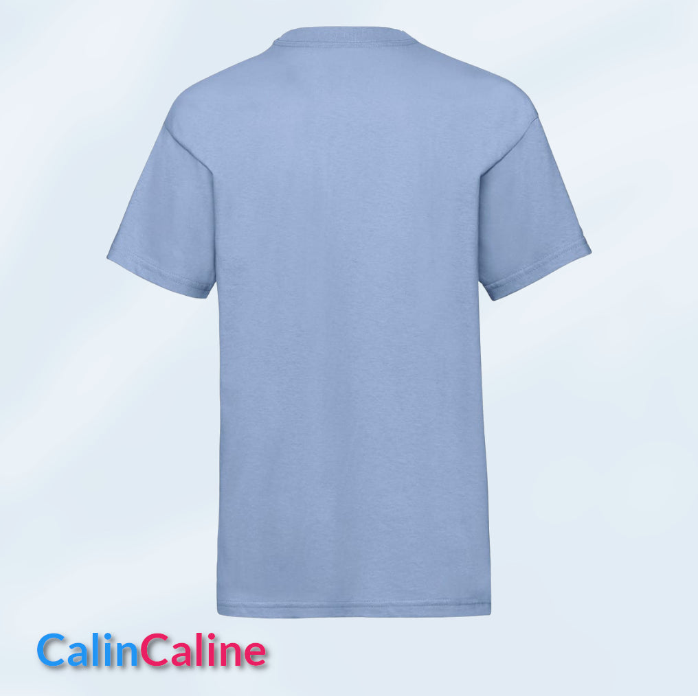 Tshirt Bleu Clair Enfant A Personnaliser | De 3 à 8 ans | Avec Prénom Brodé