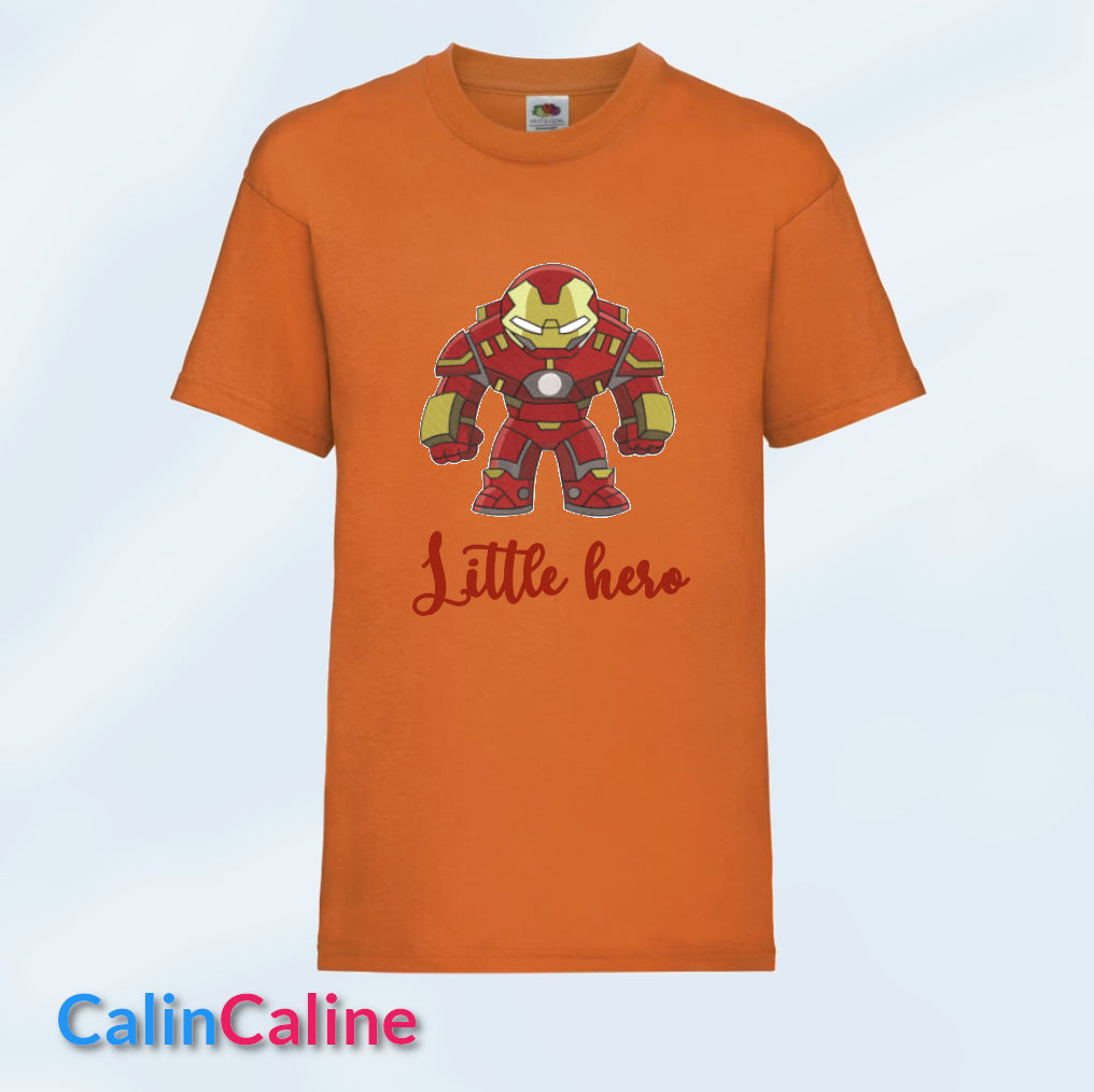 Tshirt Orange Enfant A Personnaliser | De 3 à 8 ans | Avec Prénom Brodé