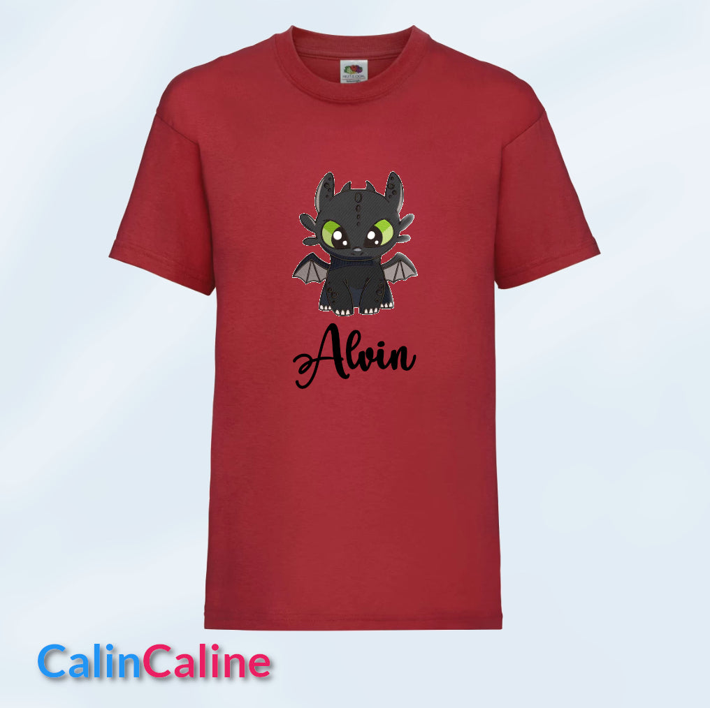 Red Children's Tshirt To Customize | From 3 to 8 years old | With Embroidered First Name