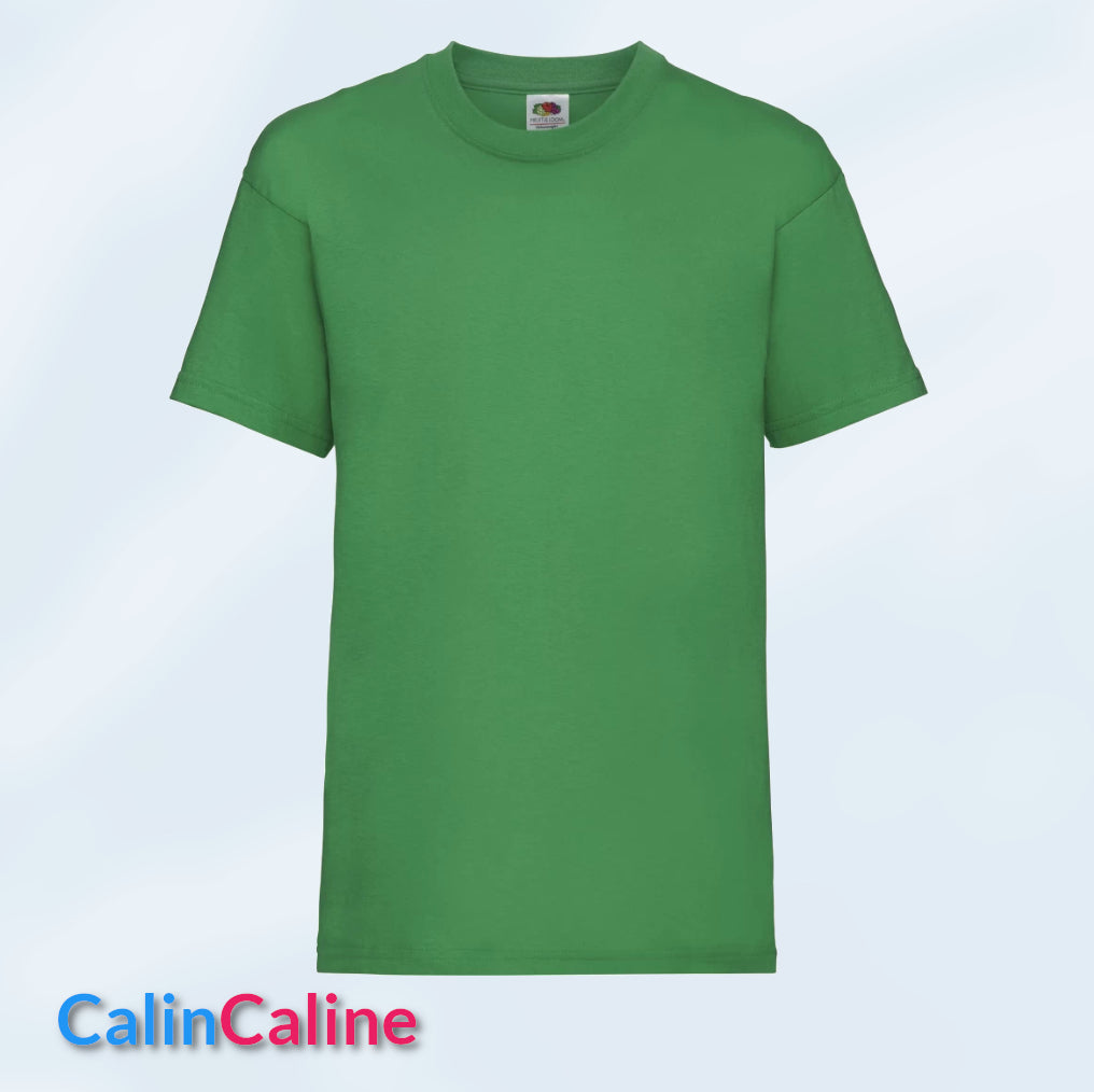 Green Children's Tshirt To Customize | From 3 to 8 years old | With Embroidered First Name