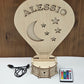 Veilleuse Ballon Lampe LED 33cm | Prénom Personnalisé | Bois Naturel