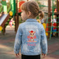 Veste en Jeans Enfant Bleu Clair Stripes | 2-3 ans | Broderie Personnalisée
