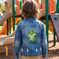 Veste en Jeans Enfant Bleu Foncé Stripes | 7-8 ans | Broderie Personnalisée
