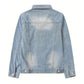 Veste en Jeans Enfant Bleu Clair | 5-6 ans | A Personnaliser | Prénom brodé