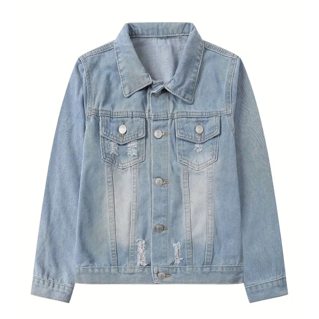 Veste en Jeans Enfant Bleu Clair | 3-4 ans | Broderie Personnalisée