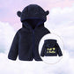 Veste Polaire Enfant Ourson -Bleu Marine- | Message Brodé | De 6 à 18 mois