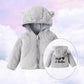 Veste Polaire Enfant -Gris- | Message Brodé | De 6 à 18 mois