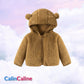 Veste Polaire Enfant -Brun Camel- | Message Brodé | De 6mois à 2 ans
