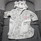 Giraffe baby bathrobe personalized with first name - Calincaline.be
