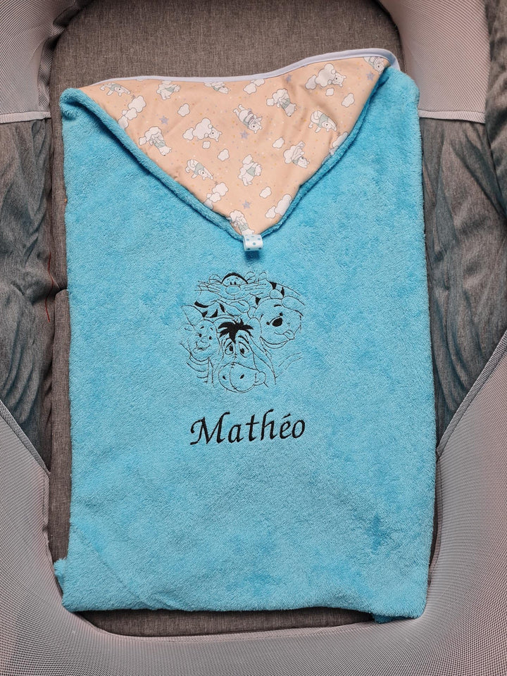 Cape de bain bébé personnalisée 0-3 ans - Calincaline.be