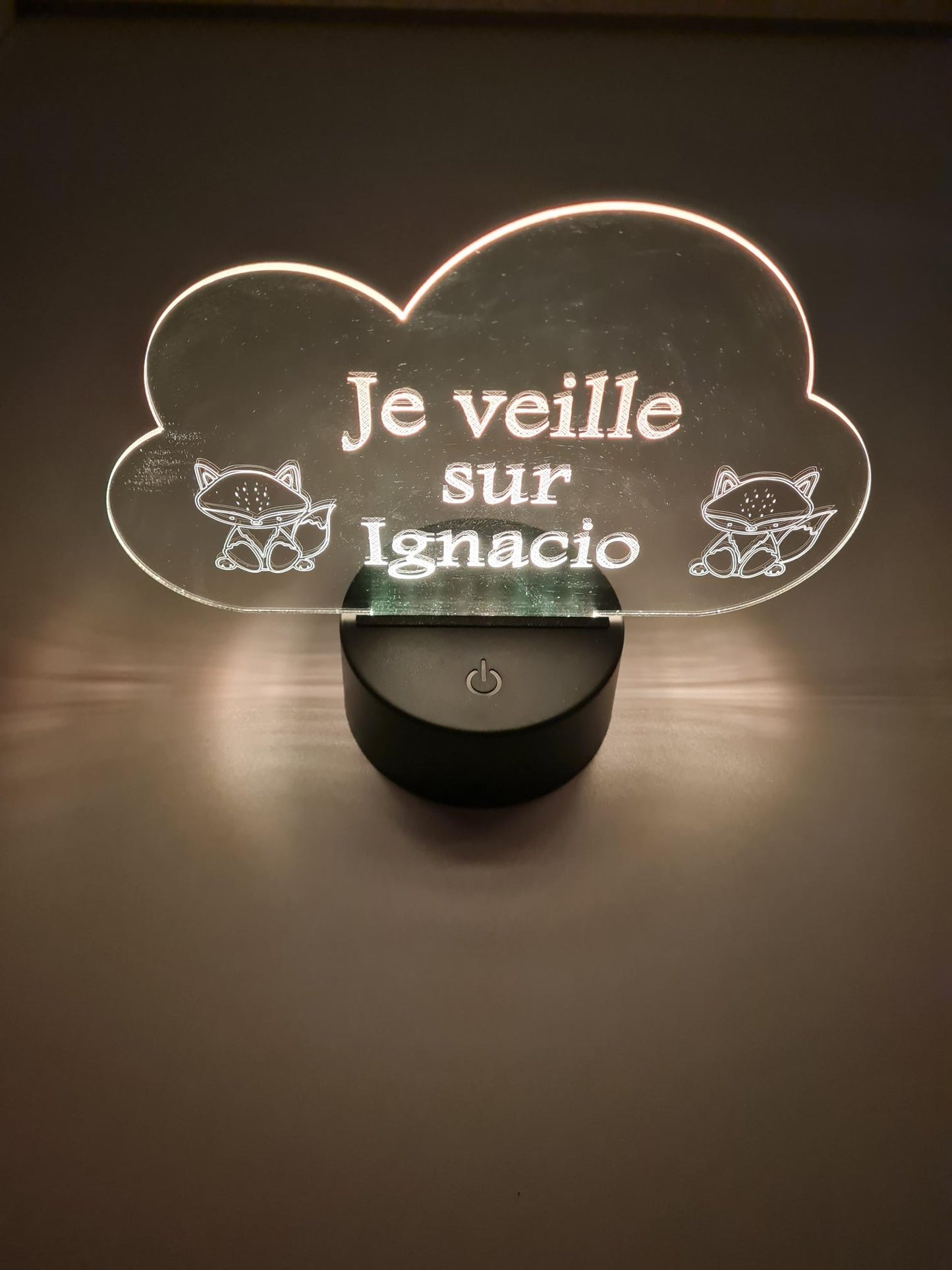 Luce notturna a LED per bambini personalizzata con nome e carattere - Calincaline.be